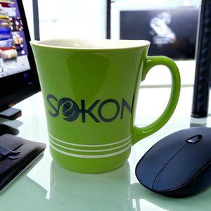 Sekon Company Mug Bright Green Computer Technology Brand Coffee Mug Office Cup